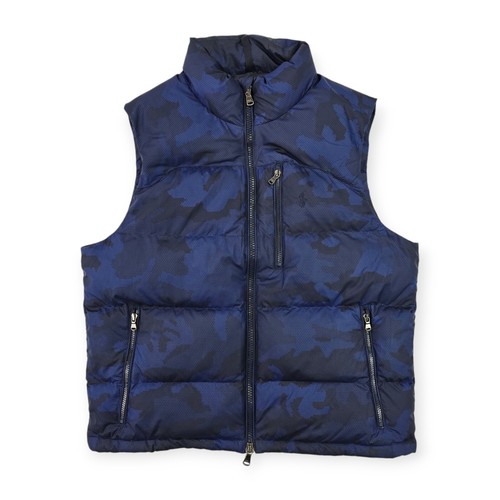 Polo Ralph Lauren Gorham Daunen gefütterte Weste Jacke Camouflage blau Herren Large