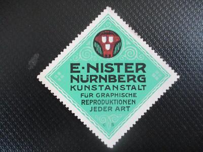 (12763) Reklamemarke - Kunstanstalt E. Nister Nürnberg
