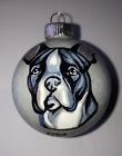 Boston terrier Boxer Christmas Ornament Boxer - HandPainted, Glass
