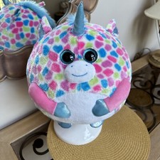 Ty Beanie Ballz Fable Unicorn Plush Round Stuffed Animal Ball Toy Multicolor Lrg