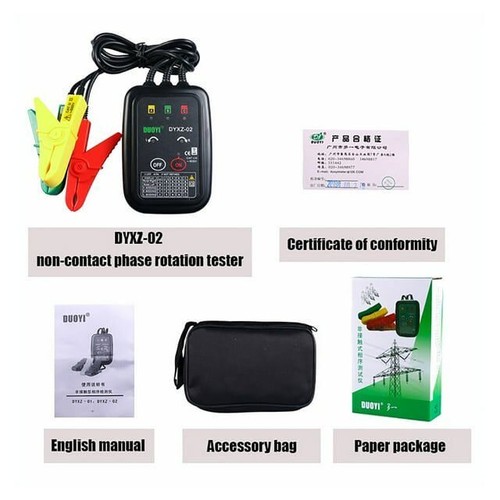 3 Phase Sequence Rotation Tester LED Indicator Detector Meter Tester Non-Contact - 第 8/9 張圖片