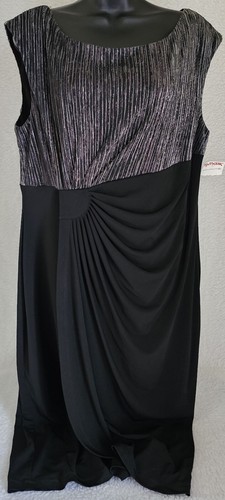 Connected Apparel Womens Dress Size 16 Black Silver NEW - Picture 5 of 24