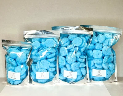 FREEZE DRIED FANATICS Freeze Dried Taffy Candy Blue Raspberry Laughy Taffy *Pick Size* Made Fresh