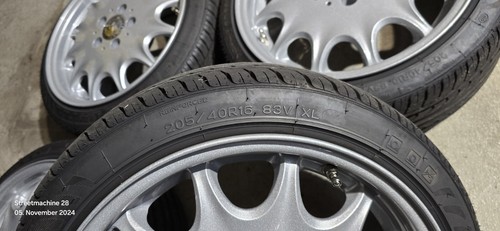8x16 ET34 Monkar Felgen mit 205 40 R16 Reifen R129 SL, w124, w201 - Bild 7 von 11