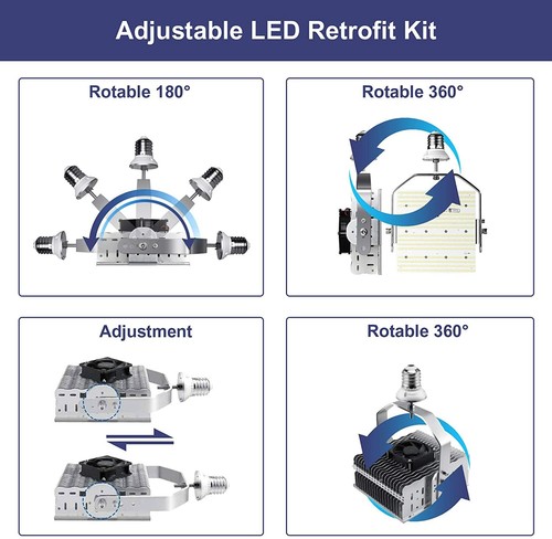 120W Shoebox LED Retrofit Kit Replace 400Watts Metal Halide Tennis Court Light - Picture 5 of 8