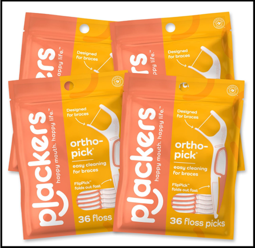 Plackers Orthopick Dental Floss Picks for Braces, 36 Count (Pack of 4) - Picture 3 of 3