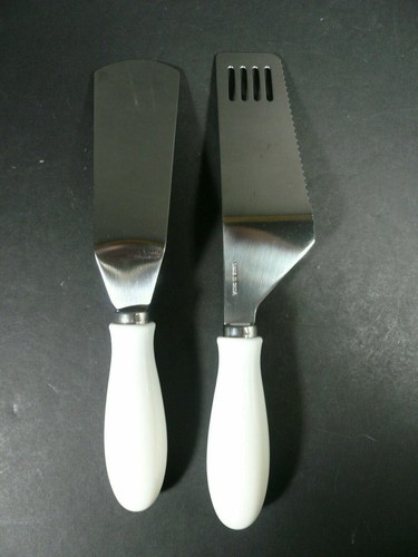 Set Servizio Torte/Torte in Acciaio Inox Manici in Plastica Bianca - Foto 8 di 8
