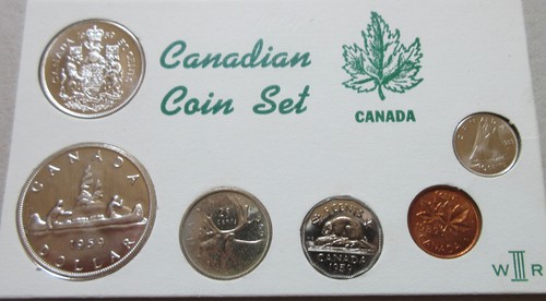 1959 Canada Silver PL YEAR Set. UNC COINS RJ - Picture 1 of 8