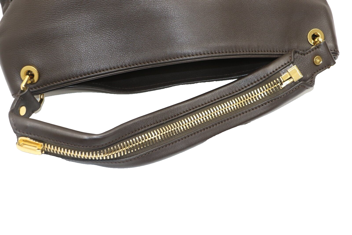 Tom Ford Zipper Strap Hobo Shoulder Bag - Brown | eBay Tom Ford Zipper Strap Hobo Shoulder Bag - Brown | eBay