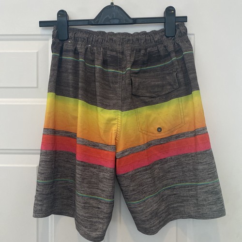 LAGUNA Men's Gnarly Stripe Drawstring Stretch 9" Swim Board Shorts - Size S - Picture 2 of 3