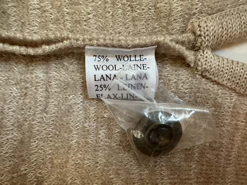 Chaleco Vintage Solo Para Mujer Talla XL Mezcla de Lana Bordado Botones Delanteros Nuevo - Imagen 12 de 13