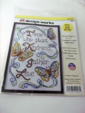 Design Works BUTTERFLY KINDNESS Counted Cross Stitch Kit 5" x 7"
