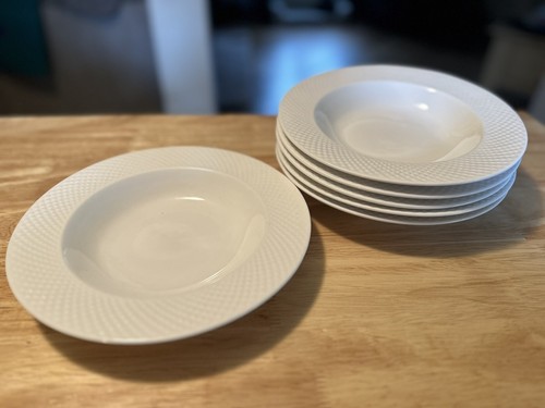SET 6 Zuppiera Rete Alimentare Bianco Cesto Tessuto Gres 8 7/8 Cerchio Grande - Foto 5 di 9