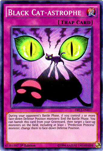 Black Cat-Astrophe - DRL2-EN037 - Super Rare - 1st Edition x3 - Near Mint - Picture 1 of 1