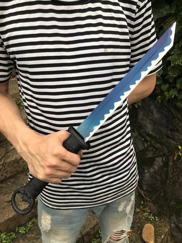 12"Tang Dao KUNGFU Sword Short Broadsword Knife Blue Manganese Steel BattleReady - Picture 8 of 10
