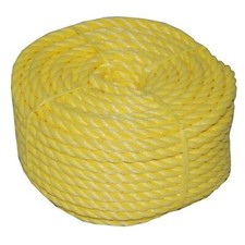 T.W . Evans Cordage 3/4" X 50' TWISTED YELLOW POLYPRO ROPE COILETTE