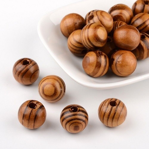 100 x Natural Wood Wooden Beads Burlywood 8mm dia, 2.5mm Hole (TB616Y) - Picture 8 of 9