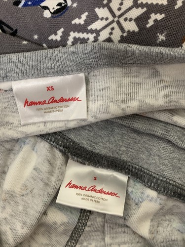 Hanna Anderson Organic Cotton Pajama Set Fair Isle Penguin Winter Size XS-S MIX - Picture 15 of 16