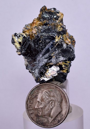 3.1cms AGUJAS DE PULVERIZACIÓN DE HEMATITA DE RUTILO DORADO CRISTALES TITANIO BAHÍA BRASIL XB16 - Imagen 3 de 6