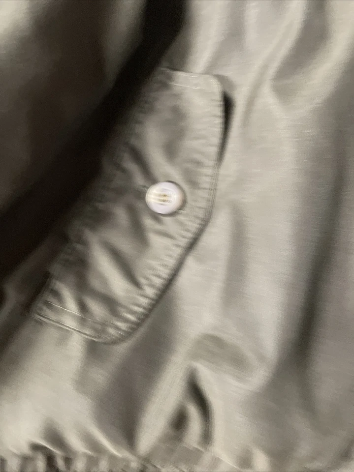 Abrigo Chaqueta Avalanche Para Hombres L Protector contra el Clima Verde Oscuro Ligero Cuello Marrón Foto 4 de 4