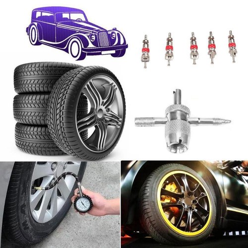 7Pc Tyre Valve Core With Remover Tools Schrader Valves For Car or Bike Repair AU - Picture 8 of 11