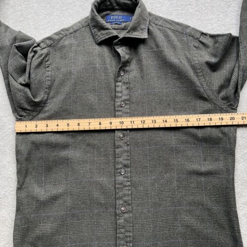 Ralph Lauren Men’s Brushed Cotton Houndstooth Pattern Tweed Look Shirt Brown S - Bild 11 von 12