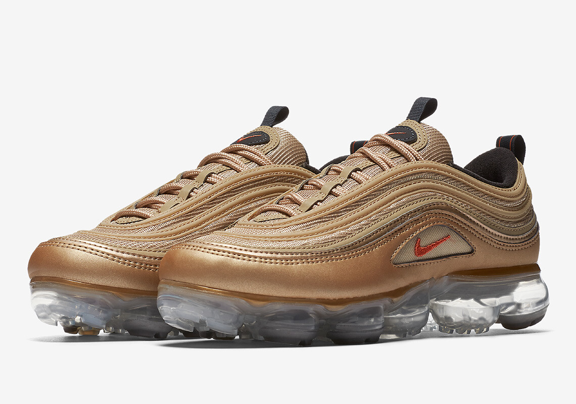 Da Donna Nike Air Vapormax 97-misure UK 7-Oro \