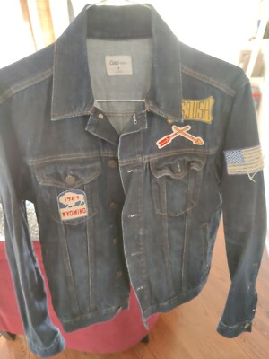 VINTAGE Gap Denim Jacket Men Medium 40 Blue Trucker Jean