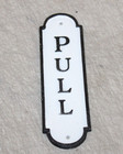 Cast Iron Pull Door Sign Black and White  FARM HOUSE COUNTRY DECOR