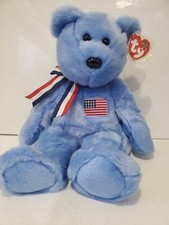 TY Beanie Baby Buddy America 14" Plush Bear 2002