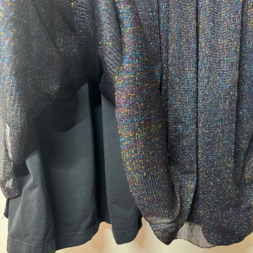 Hanna Andersson Black Multicolor Shimmer Iridescent Long Sleeve Dress Size US 5 - Picture 8 of 13