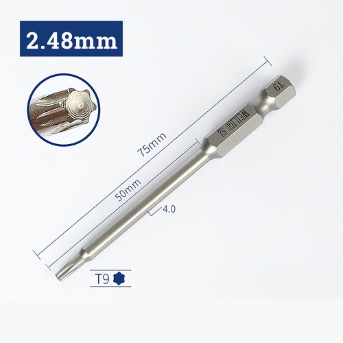 Solid Torx Screwdriver Bit Magnetic 1/4" Hex Star Security Pin T3 to T40 Long - Picture 37 of 59