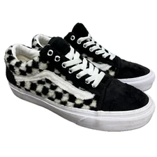 VANS Old Skool 'Sherpa Checkerboard - Black US M 6.5 W 8
