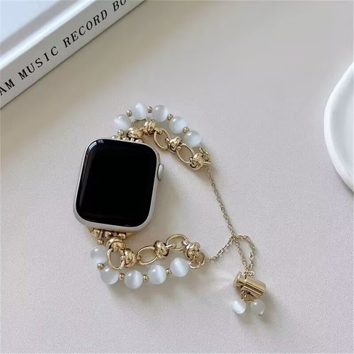 Women Pearls Bracelet Band for Apple Watch 40/41/42/44/45/46mm 10 9 8 7 6 5 4 SE - Picture 16 of 21