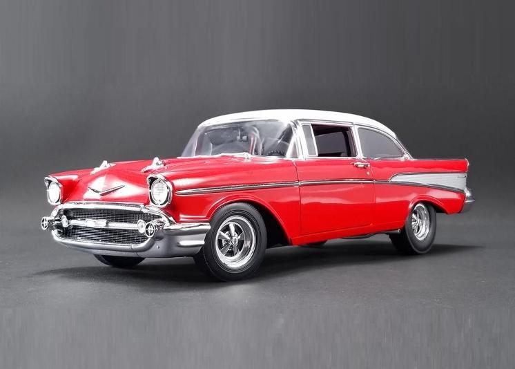 Acme 1 18 1957 Chevrolet Bel Air Street Tira Rojo con Tapa blancoa Modelo A1807005 marca de lujo Acme 1 18 1957 Chevrolet Bel Air Street Tira Tira Tira Rojo con Tapa blancoa Modelo A1807005 hasta 60% de descuento