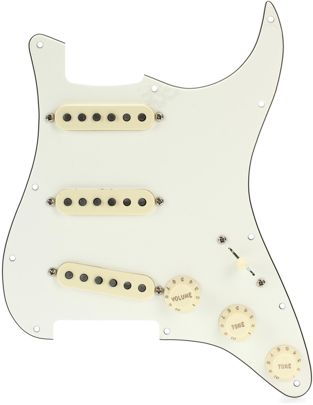 Накладка для стратокастера Fender Custom 69 SSS с предварительной проводкой - пергаментная 3-слойная