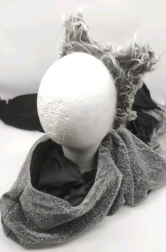 Disfraz de lobo gris cosplay 7-8 adulto mediano con capa forrada negra de 32" - Imagen 16 de 18
