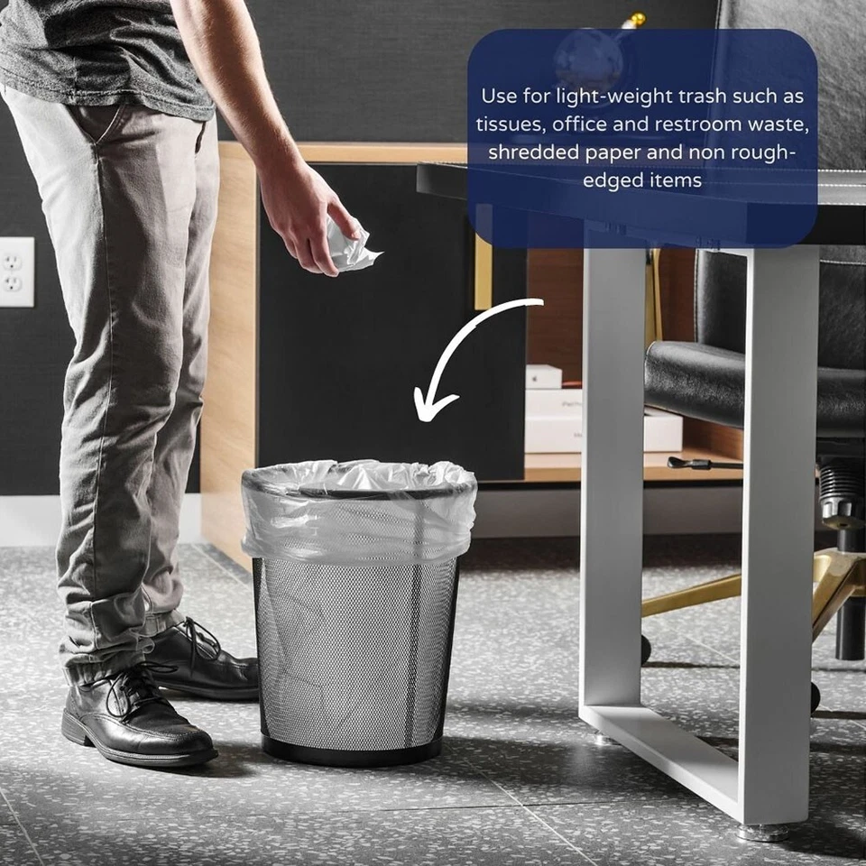 Bolsas de basura de alta densidad Plasticplace de 20-30 galones - transparentes, estuche de 500 bolsas Foto 4 de 4