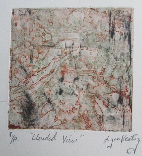 LYNN KEATING AUSTRALIAN COLOUR INK ETCHING "CLOUDED VIEW" 1996 LTD ED   - Picture 1 of 3