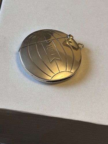 RARE ANTIQUE Edwardian NOVELTY SILVER FOOTBALL VESTA CASE James Fenton 1910