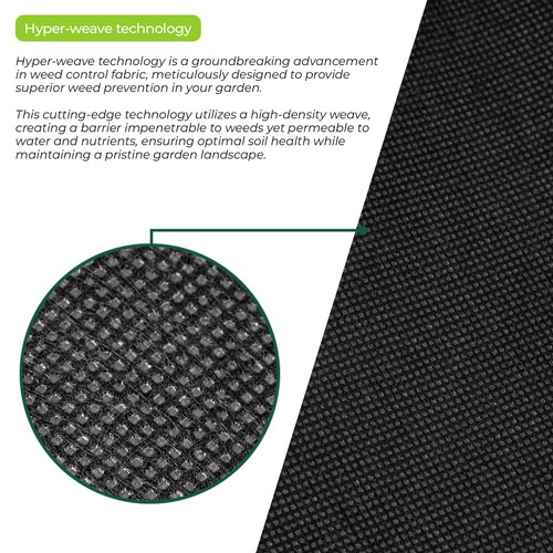 2M X 80M WEED CONTROL LANDSCAPE FABRIC MEMBRANE MULCH GROUND COVER - Picture 2 of 6