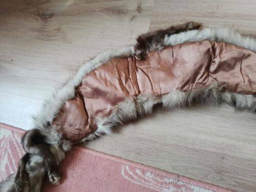 Vintage Real Fox Fur Scarf With Hats - Picture 8 of 10