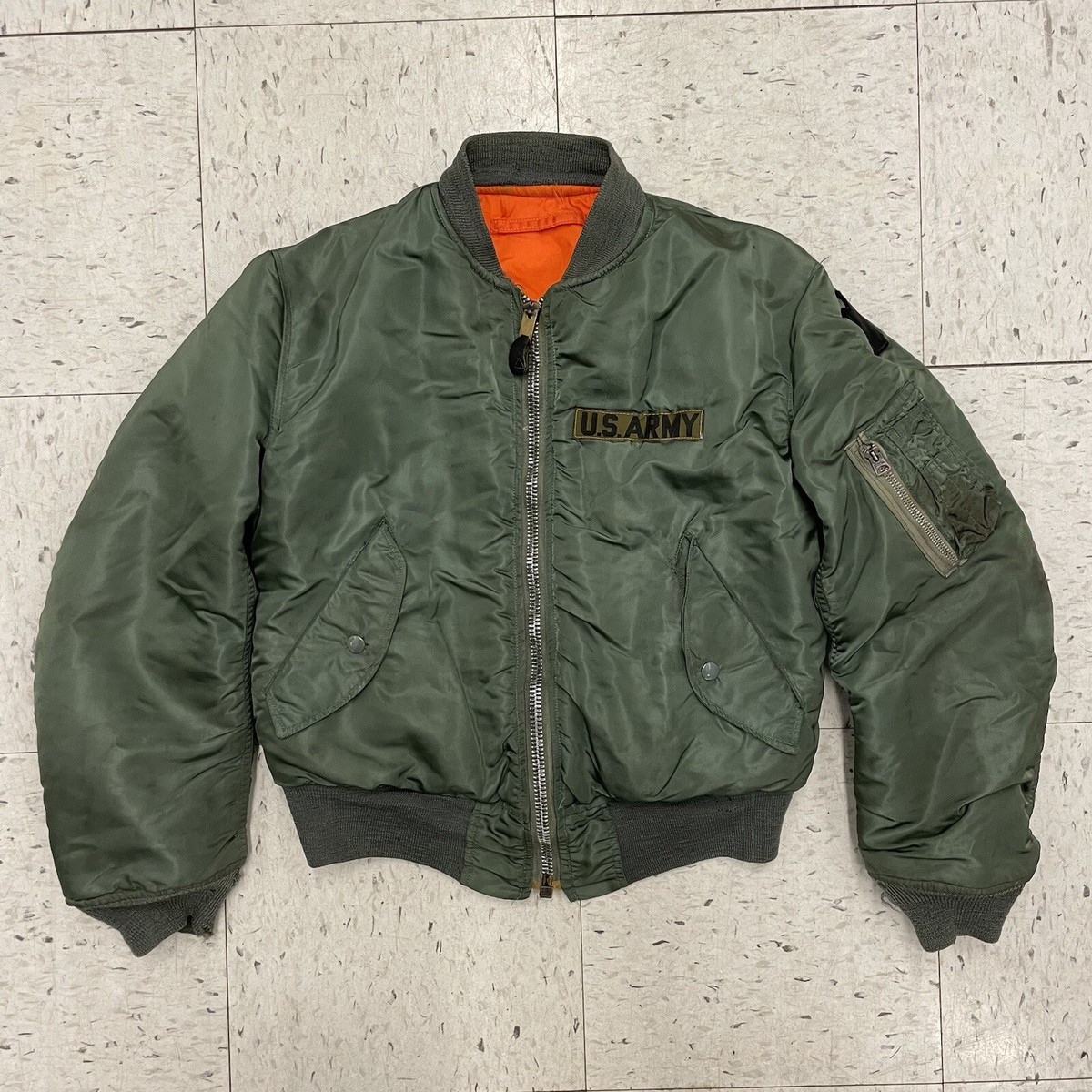 70s〜80s USAF ma-1 flight jacket USA製 Vintage 80s Alpha Industries MA-1 Bomber Jacket Full Zip