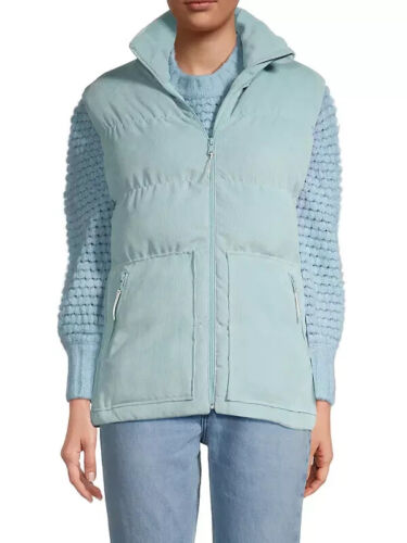 Vineyard Vines Corduroy Puffer Vest Women's XL Oversized Seabrook Blue $248 NEW - Picture 4 of 17