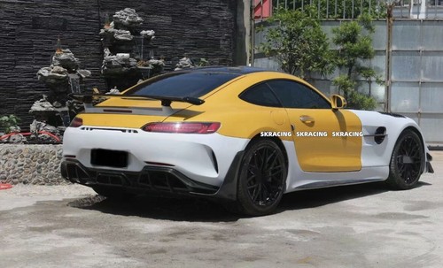 Half Carbon Fiber Rear Trunk Lip Spoiler Kits For 2016-2021 Benz GT GTC GTS GTR - Picture 6 of 7