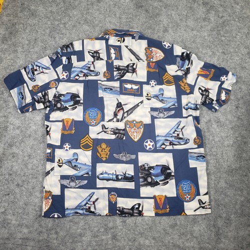 Camicia hawaiana vintage Kalaheo da uomo XLarge militare seconda guerra mondiale bombardieri combattenti hawaii - Foto 8 di 11