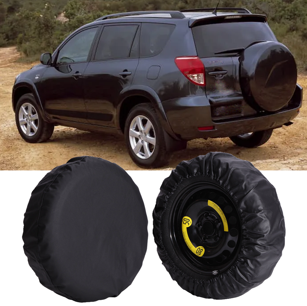 16&quot; Spare Tire Tyre Wheel Cover Pure Black Heavy Duty For Toyota 