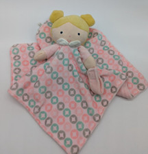 Kids Preferred Doll Security Blanket Plush Lovey Pink Baby Blonde Girl Attaching