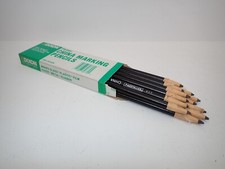 DIXON Phano China Marking Grease Pencils No. 77 Black 12 Count Box NEW