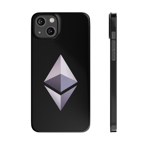 Für iPhone 16 Pro Max, 15, 14, 13-11, Slim Handyhülle, Ethereum Logo Schwarz Cover - Bild 30 von 83